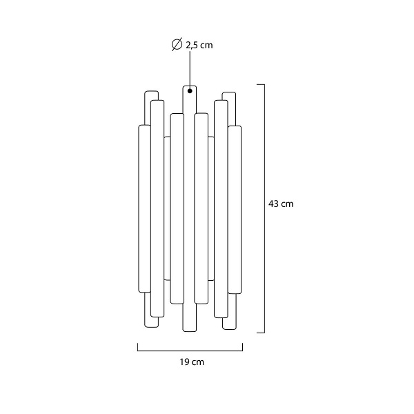 Lampa ścienna ORGANO złota - Moosee